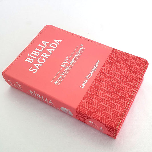 Bíblia Sagrada | NVI | Letra Hipergigante | Capa Luxo Rosa