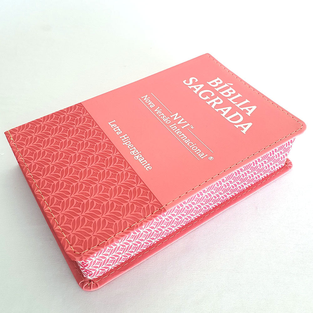 Bíblia Sagrada | NVI | Letra Hipergigante | Capa Luxo Rosa
