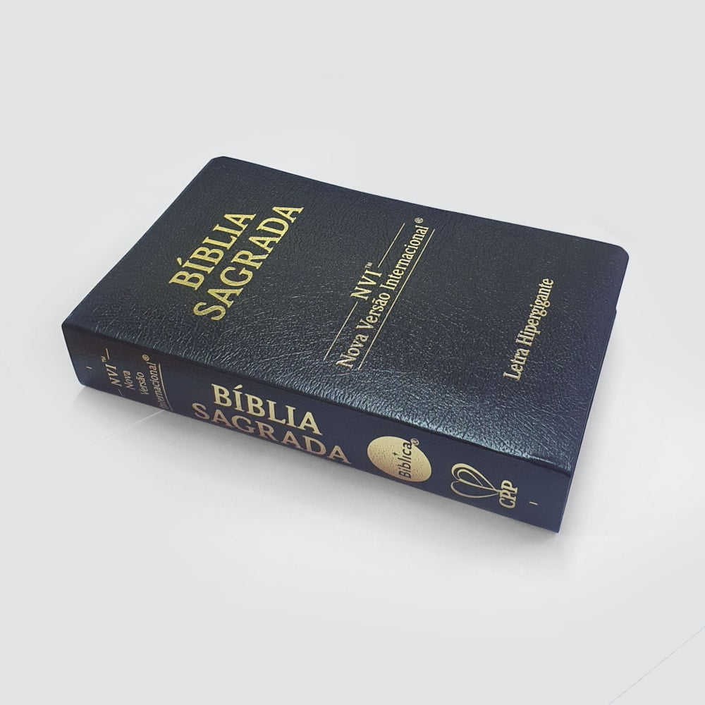 Bíblia Sagrada | NVI | Letra Hipergigante | Capa Cooverbook Preta