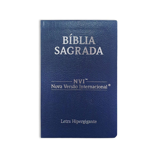Bíblia Sagrada | NVI | Letra Hipergigante | Capa Cooverbook Azul