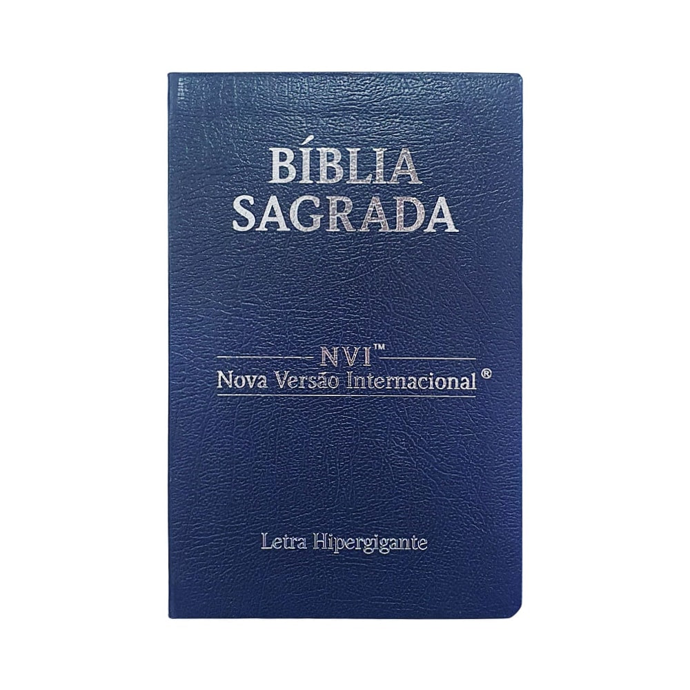 Bíblia Sagrada | NVI | Letra Hipergigante | Capa Cooverbook Azul