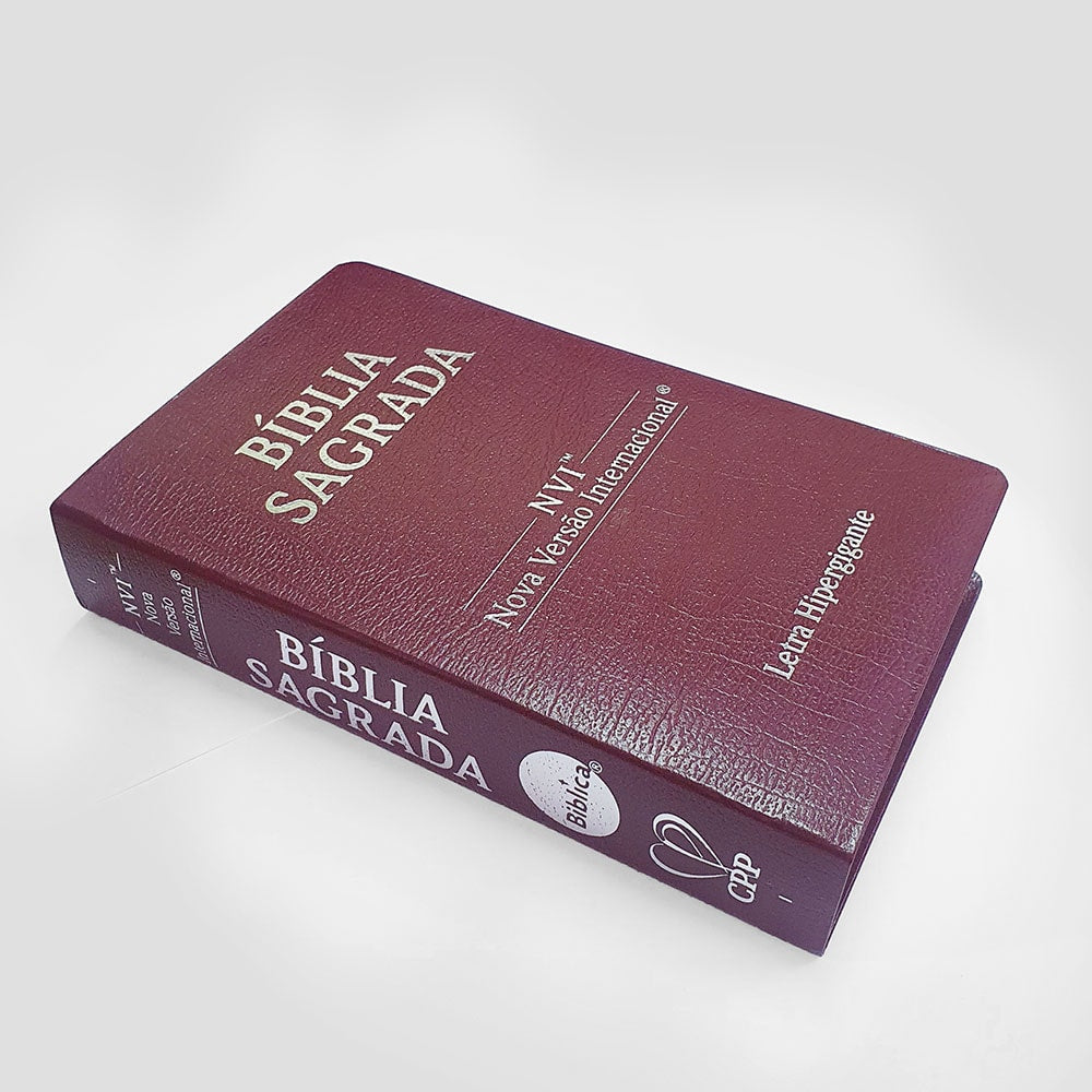 Bíblia Sagrada | NVI | Letra Hipergigante | Capa Cooverbook Bordô