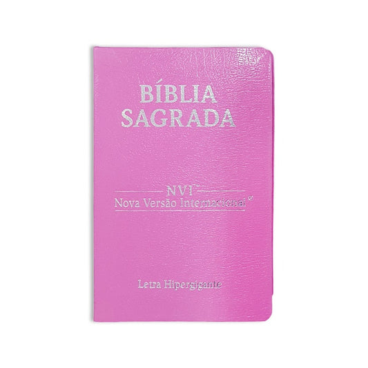 Bíblia Sagrada | NVI | Letra Hipergigante | Capa Cooverbook Rosa
