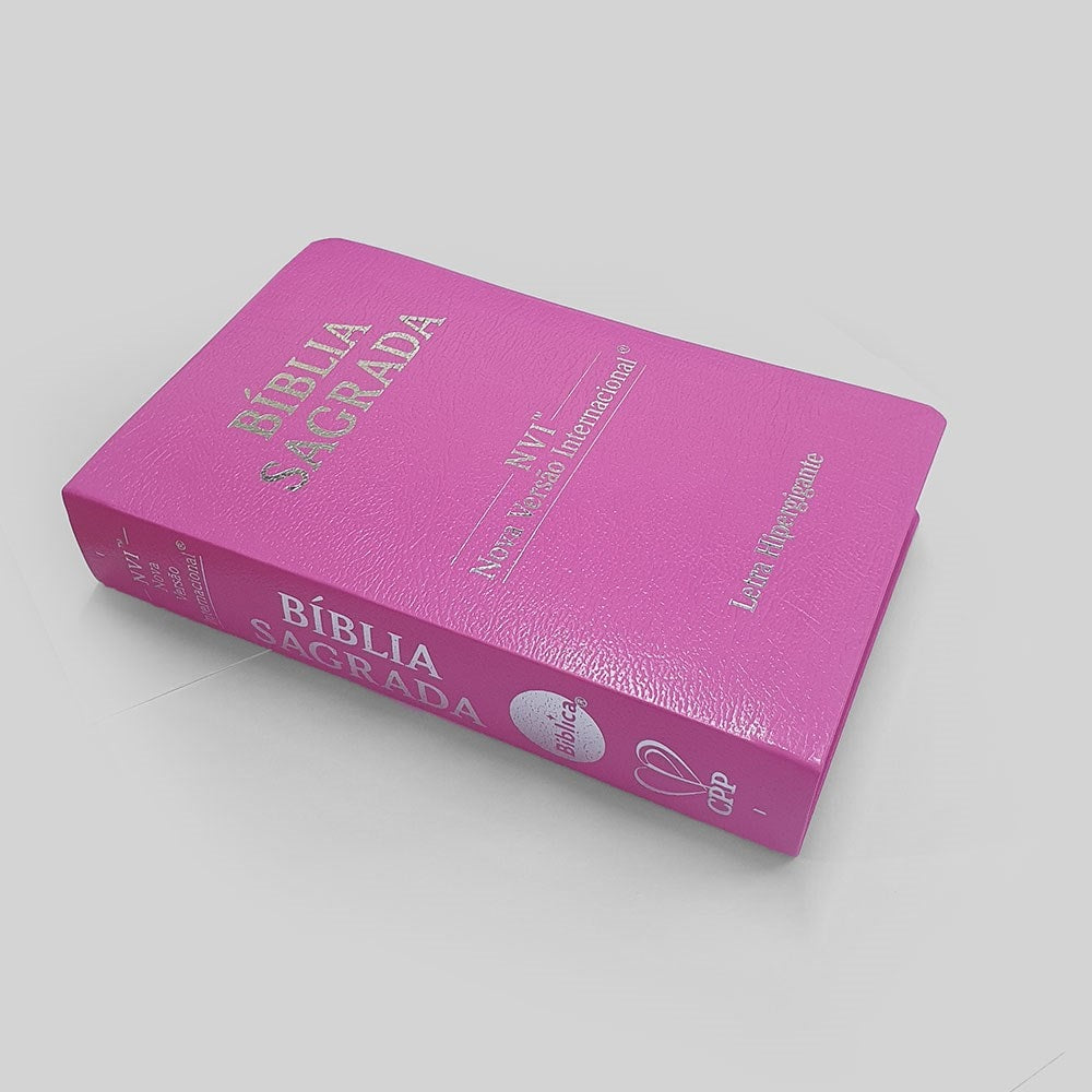 Bíblia Sagrada | NVI | Letra Hipergigante | Capa Cooverbook Rosa
