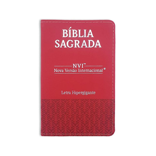 Bíblia Sagrada | NVI | Letra Hipergigante | Capa Luxo Vermelha