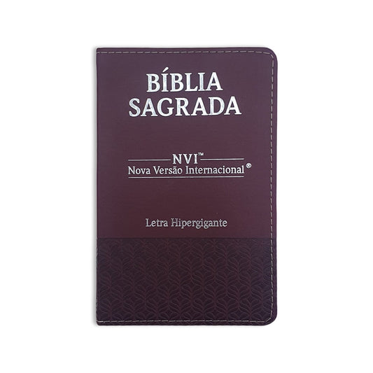 Bíblia Sagrada | NVI | Letra Hipergigante | Capa Luxo Bordô