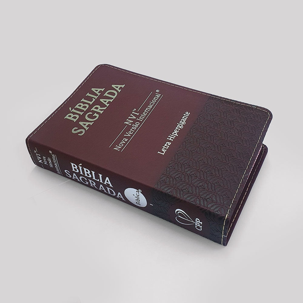 Bíblia Sagrada | NVI | Letra Hipergigante | Capa Luxo Bordô