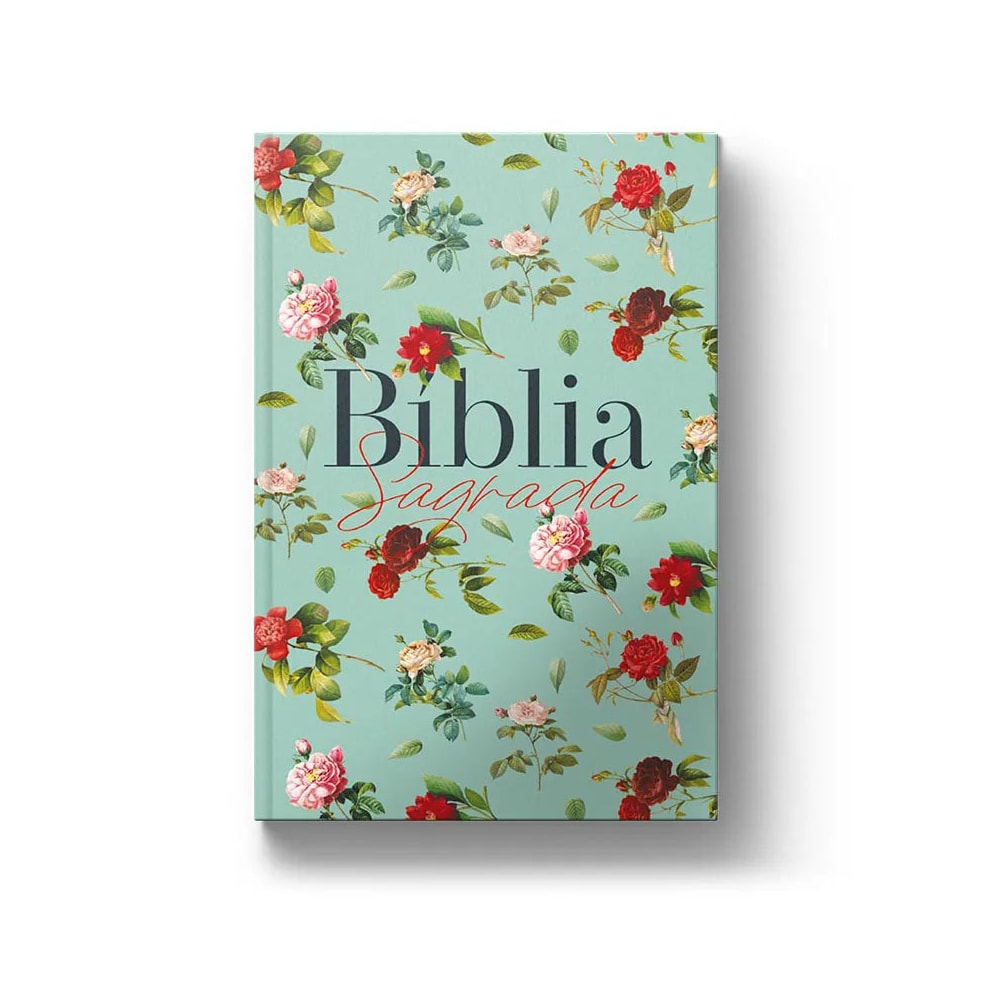 Bíblia Sagrada Rosas do Campo Aquarela | ARC | Letra Normal | Capa Dura