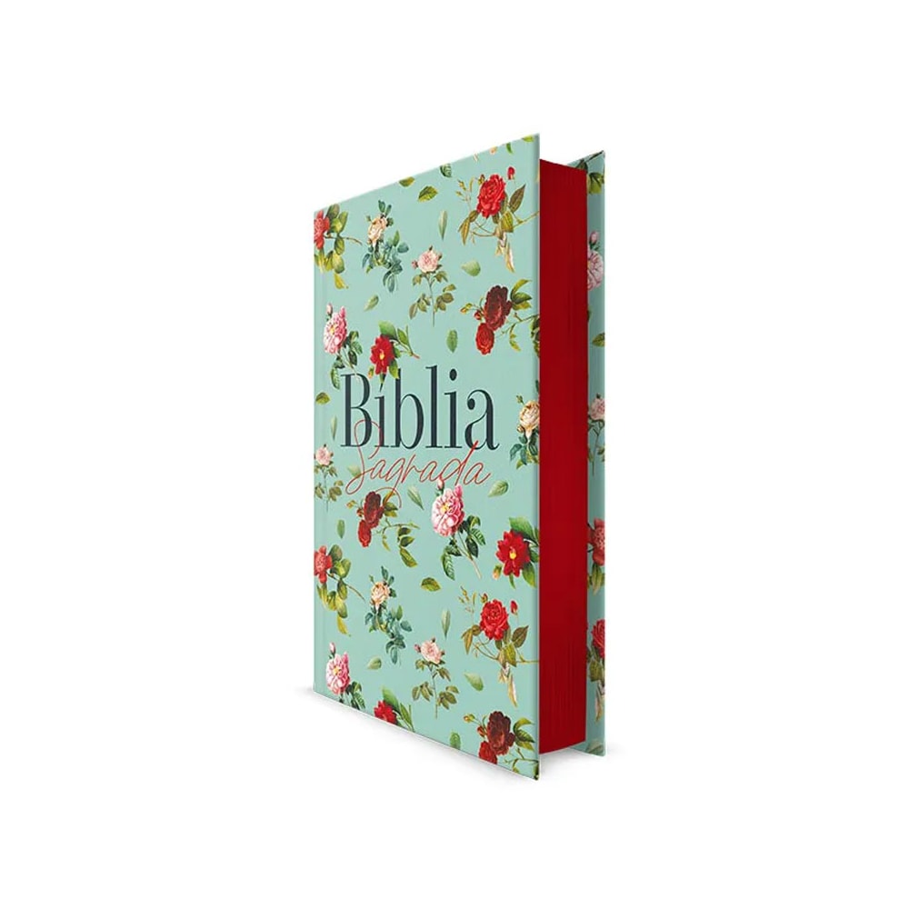 Bíblia Sagrada Rosas do Campo Aquarela | ARC | Letra Normal | Capa Dura