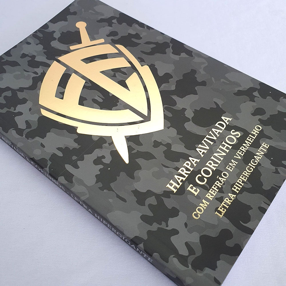 Harpa Avivada e Corinhos Camuflada | Letra Hipergigante | Brochura