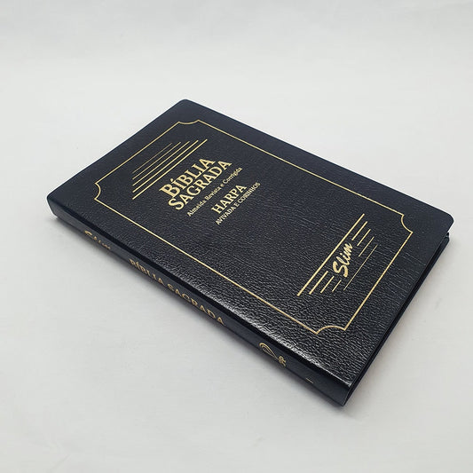 Bíblia Sagrada Slim | ARC | Harpa Avivada | Letra Normal | Capa Coverbook Preta