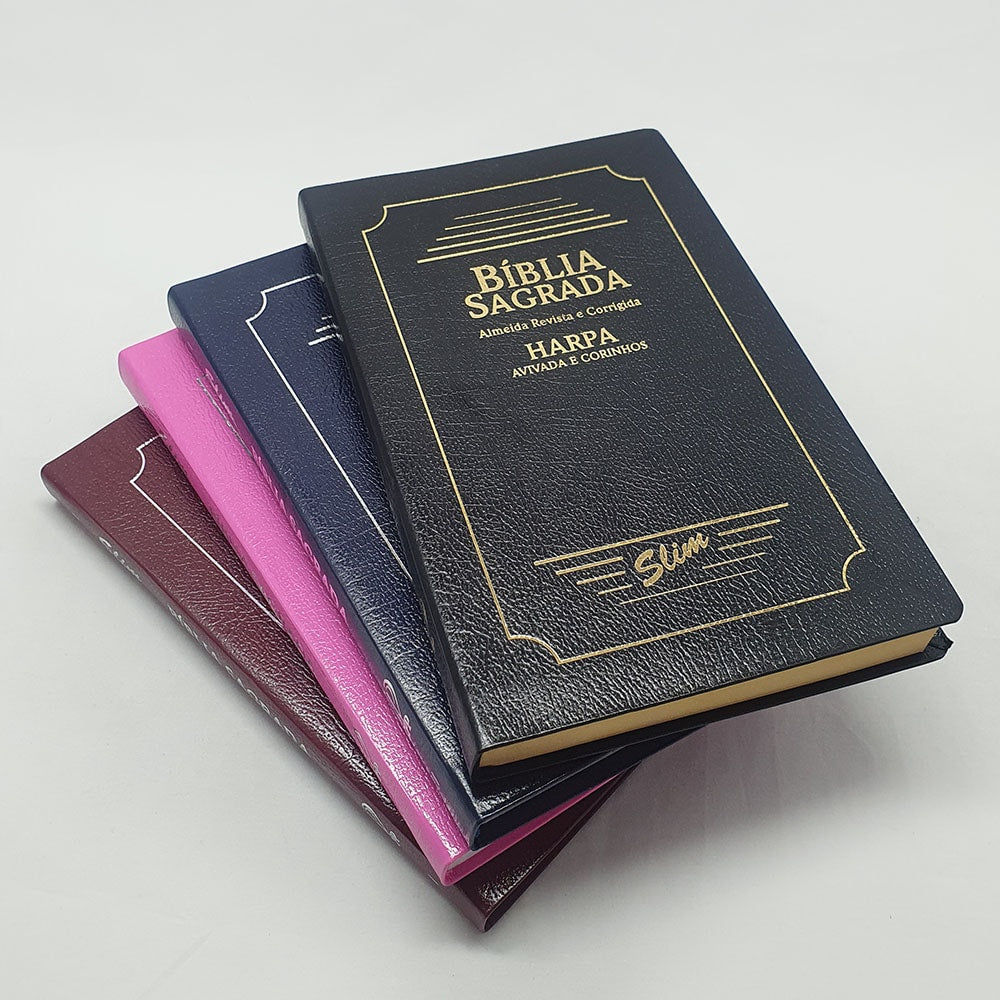 Bíblia Sagrada Slim | ARC | Harpa Avivada | Letra Normal | Capa Coverbook Bordo
