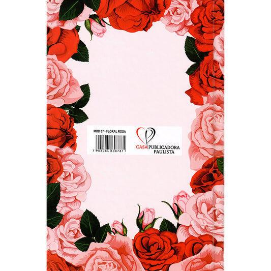 Bíblia Floral Rosas Feminina | ARC | Letra Normal | Harpa e Corinhos | Capa Dura
