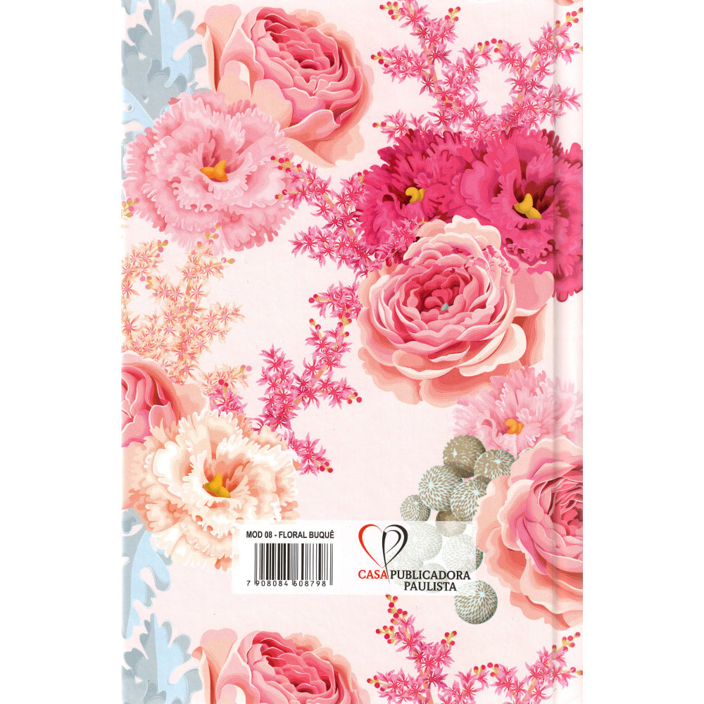 Bíblia Floral Buquê Feminina | ARC | Letra Normal | Harpa e Corinhos | Capa Dura
