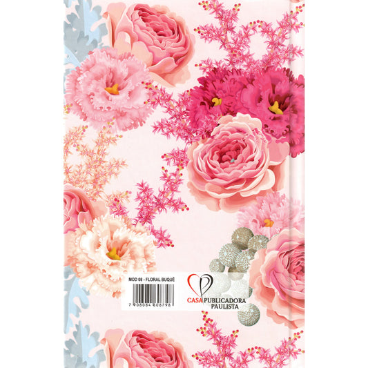 Bíblia Floral Buquê Feminina | ARC | Letra Normal | Harpa e Corinhos | Capa Dura