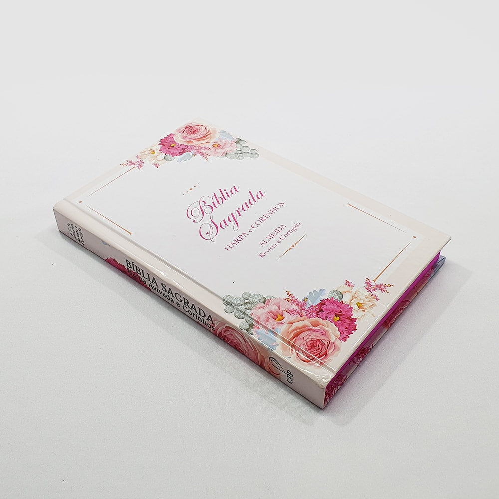 Bíblia Floral Buquê Feminina | ARC | Letra Normal | Harpa e Corinhos | Capa Dura