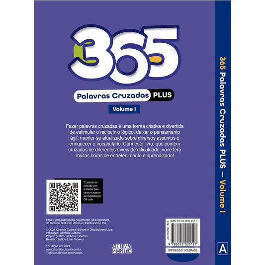 365 Palavras Cruzadas Plus | Volume I