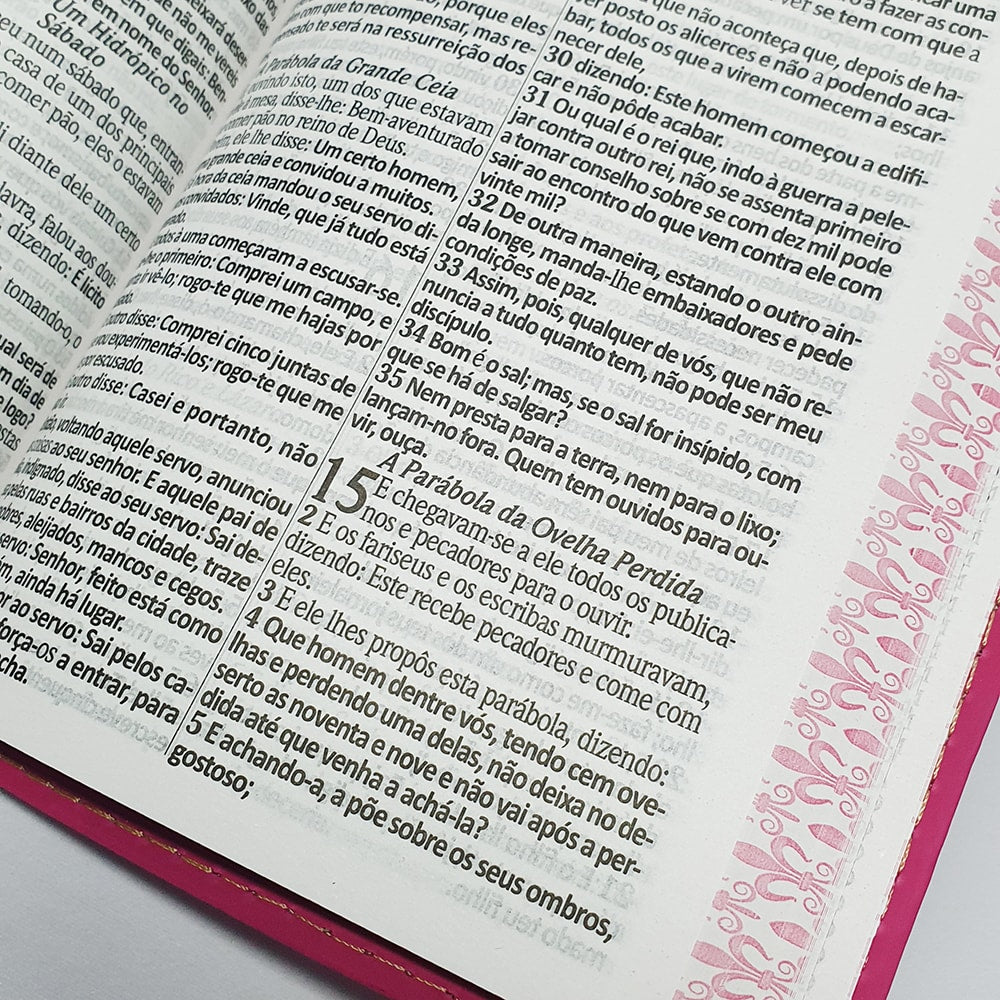 A Bíblia do Capelão | ARC | Letra Grande | Harpa Avivada | Capa Pink
