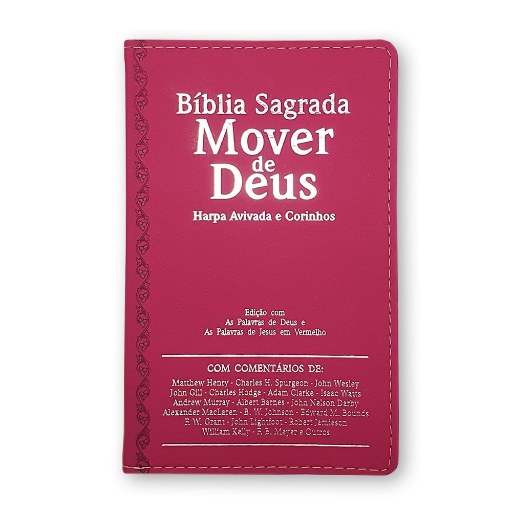 Bíblia Mover de Deus | ARC | Letra Grande | Harpa Avivada e Corinhos | Capa PU Pink
