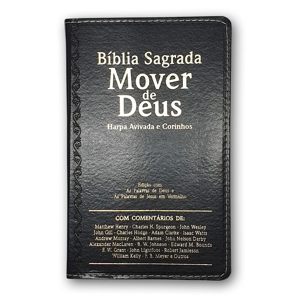 Bíblia Mover de Deus | ARC | Letra Grande | Harpa Avivada e Corinhos | Capa PU Preta