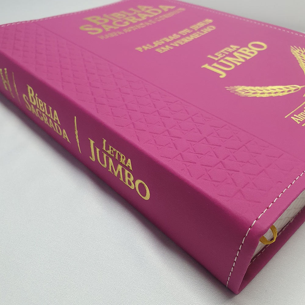 Bíblia Sagrada Harpa Avivada e Corinhos | ARC | Letra Jumbo | Índice | Luxo Pink