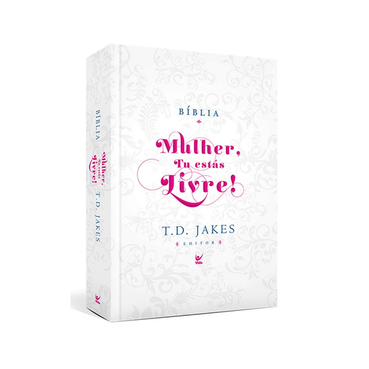 Bíblia de Estudo Mulher Tu estás Livre! | AEC | Capa Dura Luxo