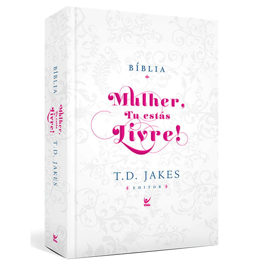 Bíblia de Estudo Mulher Tu estás Livre! | AEC | Capa Dura Luxo