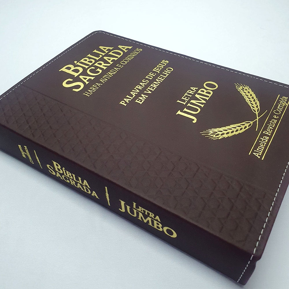 Bíblia Sagrada Harpa Avivada e Corinhos | ARC | Letra Jumbo | Índice | Luxo Vinho