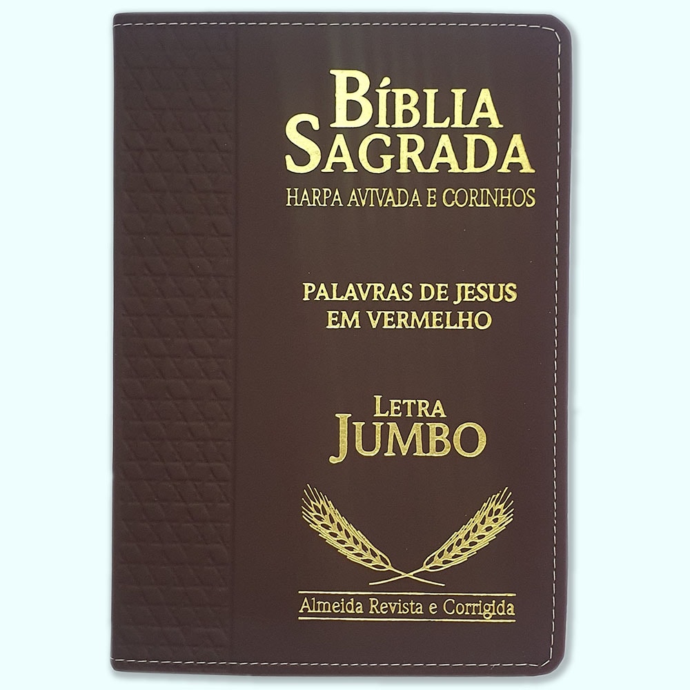 Bíblia Sagrada Harpa Avivada e Corinhos | ARC | Letra Jumbo | Índice | Luxo Vinho