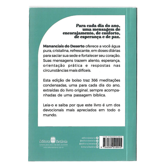 Devocional de Bolso Mananciais no Deserto | Lettie Cowman | Azul
