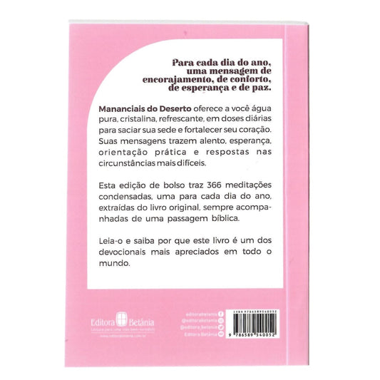 Devocional de Bolso Mananciais no Deserto | Lettie Cowman | Rosa