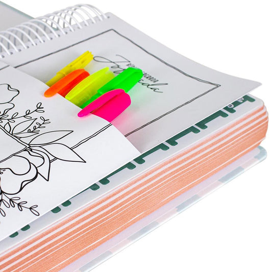 Bíblia Sagrada Jornada Espiral | NAA | Letra Média | Capa Aquarela Azul