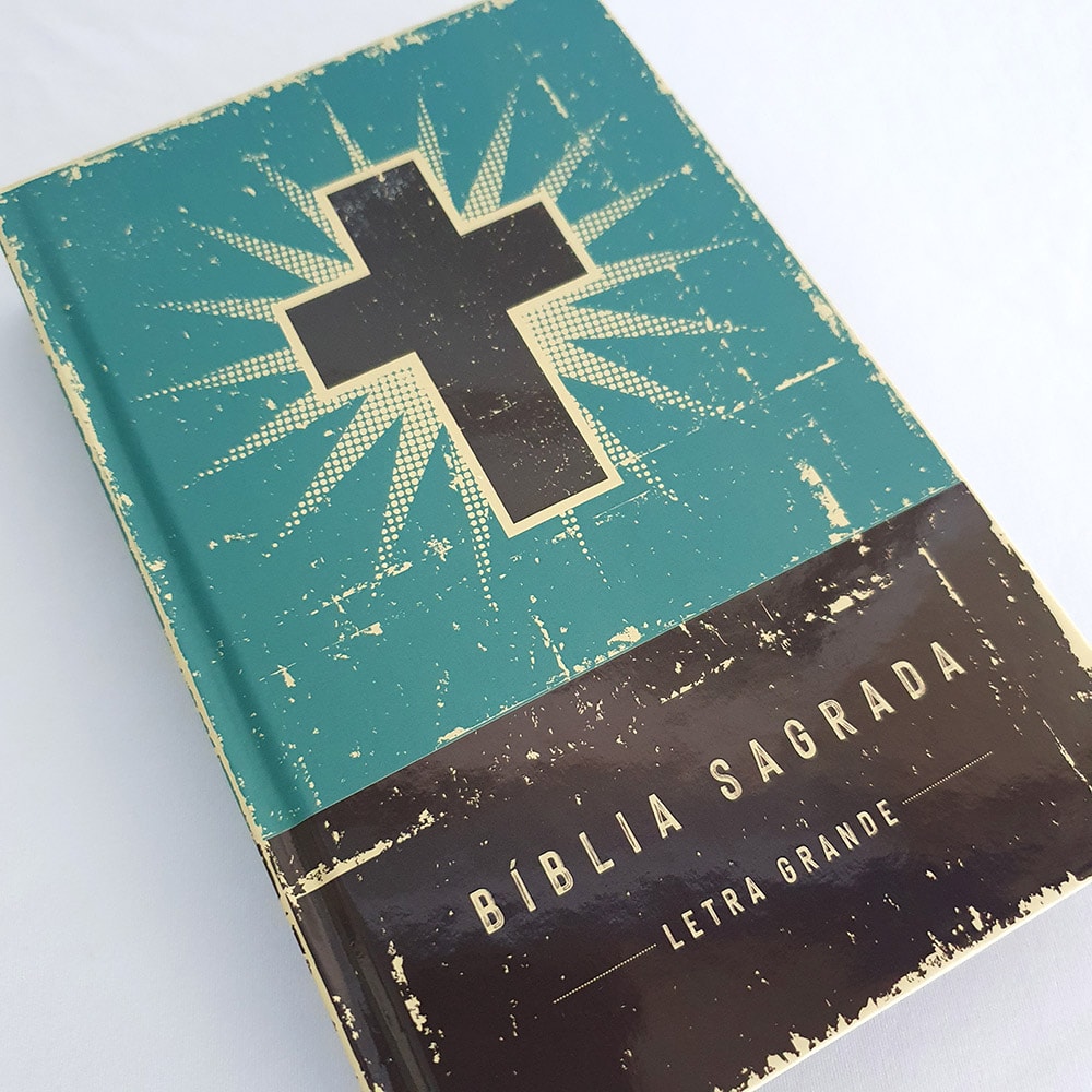 Bíblia Retrô Turquesa | Leitura Perfeita | NVI | Letra Grande | Capa Dura