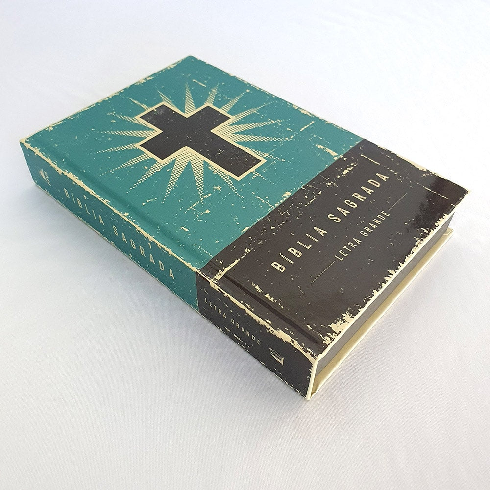Bíblia Retrô Turquesa | Leitura Perfeita | NVI | Letra Grande | Capa Dura