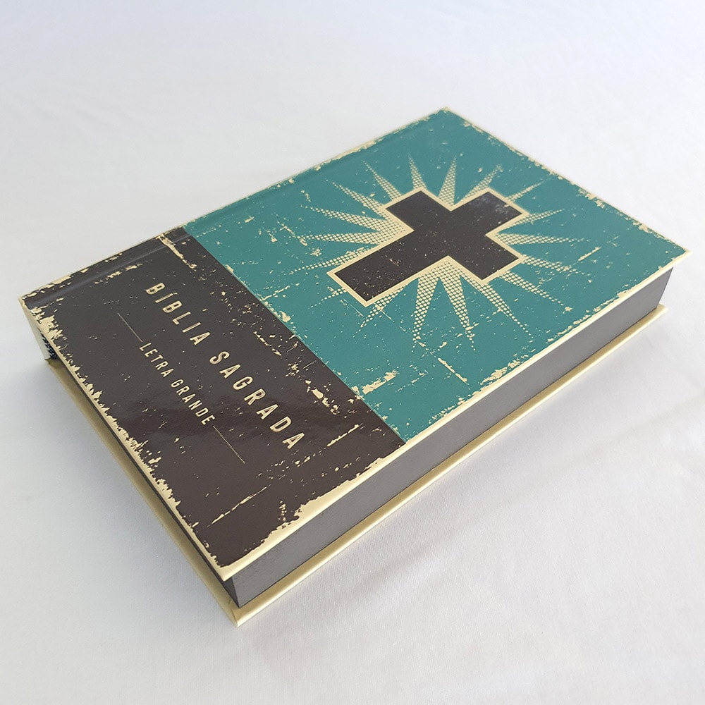 Bíblia Retrô Turquesa | Leitura Perfeita | NVI | Letra Grande | Capa Dura