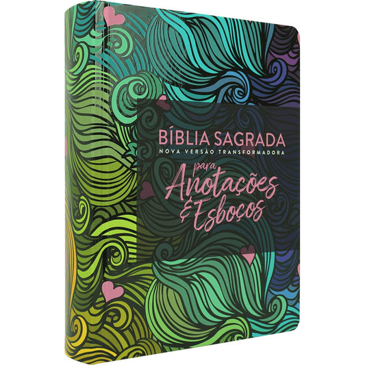 Bíblia Anotações e Esboços Multicores | NVT | Letra Grande | Capa Dura