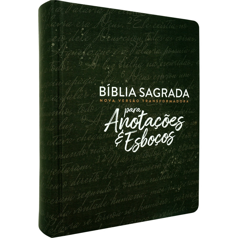 Bíblia Anotações e Esboços Preta | NVT | Letra Grande | Capa Dura