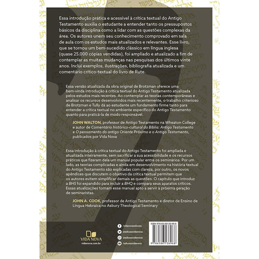 Crítica Textual do Antigo Testamento | Ellis R Brotzman e Eric J Tully