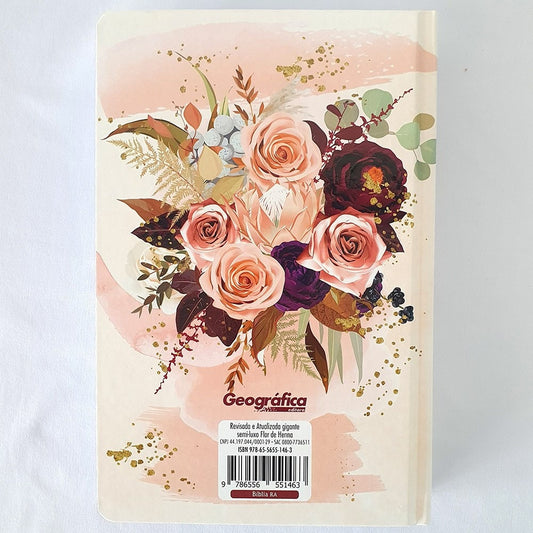 Bíblia Flor de Henna | ARA | Letra grande | Capa Dura