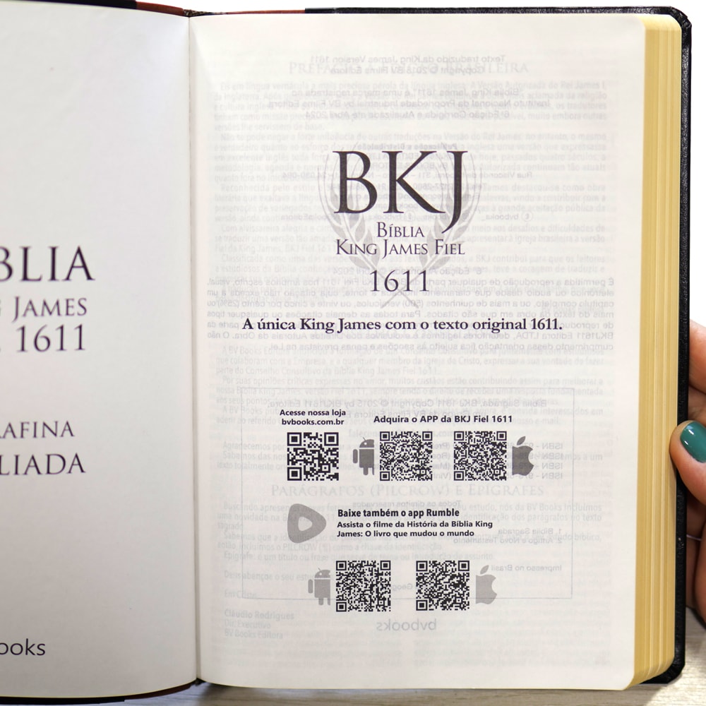 Bíblia King James 1611 Ultrafina Ampliada | Letra Normal | Capa Marrom e Preta
