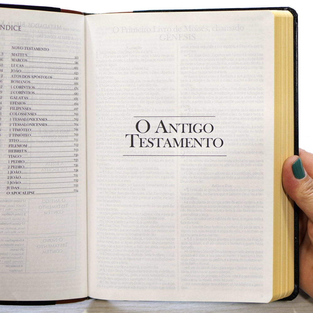 Bíblia King James 1611 Ultrafina Ampliada | Letra Normal | Capa Marrom e Preta