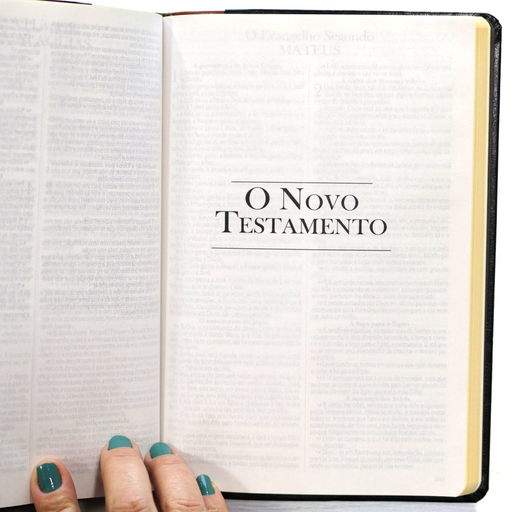Bíblia King James 1611 Ultrafina Ampliada | Letra Normal | Capa Marrom e Preta