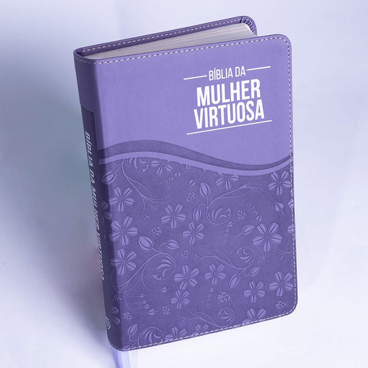 Bíblia da Mulher Virtuosa | ARC | Letra Normal | PU Luxo Purple