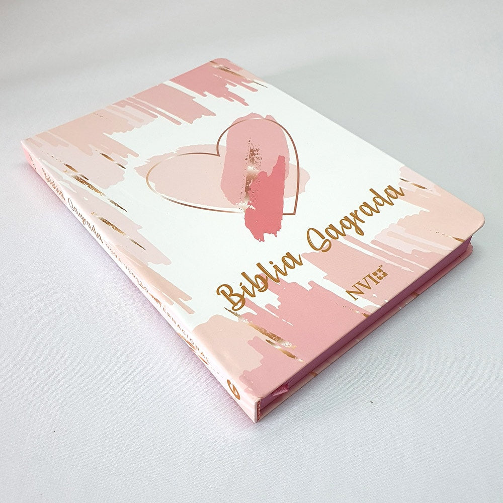 Bíblia Sagrada Slim Pinceladas de Amor | NVI | Letra Maior | Semi Luxo