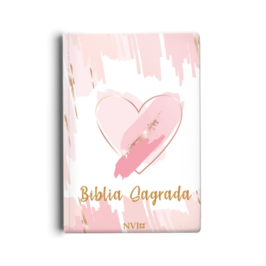 Bíblia Sagrada Slim Pinceladas de Amor | NVI | Letra Maior | Semi Luxo