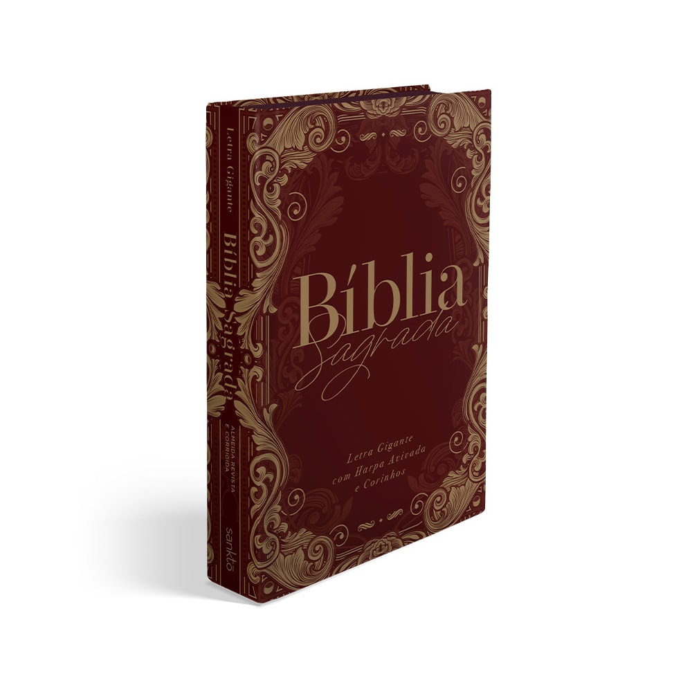 Bíblia Sagrada com Harpa Avivada e Corinhos Ornamentos | ARC | Letra Gigante | Capa Dura