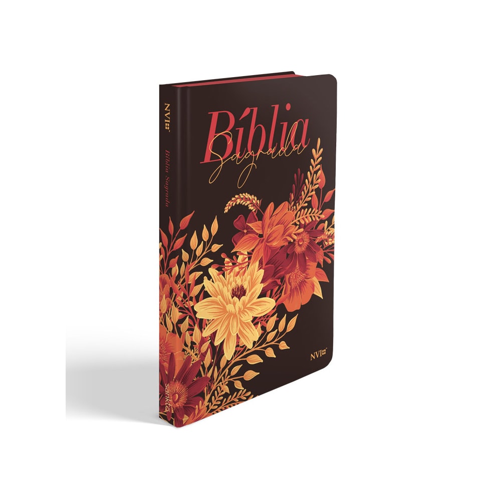 Bíblia Sagrada Slim Buquê de Flores | NVI | Letra Maior | Flexível