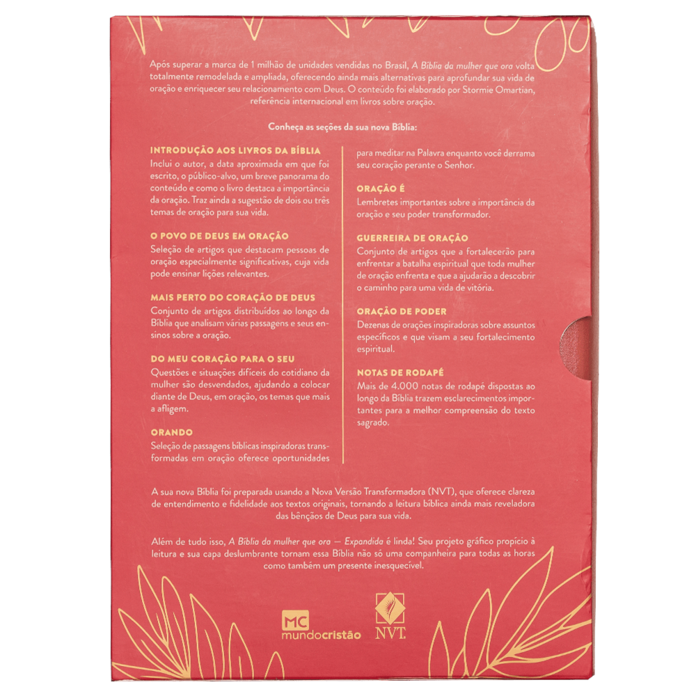 A Bíblia da Mulher que Ora | Edição Expandida | NVT | Letra Normal | Vinho