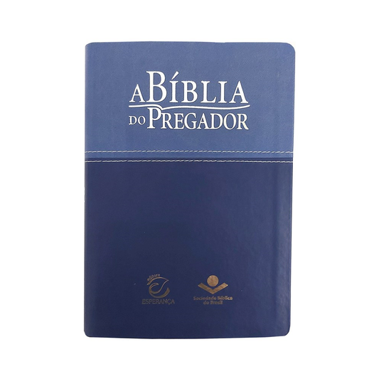A Bíblia do Pregador | ARC | Letra Normal | Média | Azul Claro e Escuro