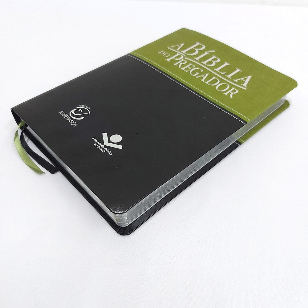 A Bíblia do Pregador | ARA | Letra Normal | Capa PU Verde e Preta